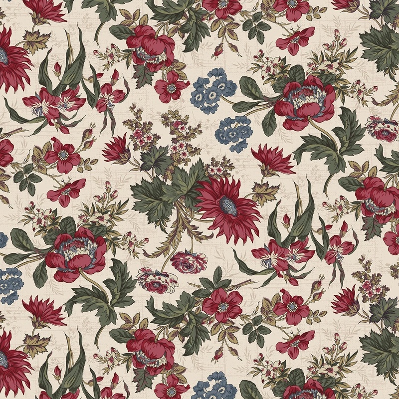 44 Freedom Rings - Multi Large Floral Cotton (R651371D-MULTI) - Sold in UNITS of 1/4 metre