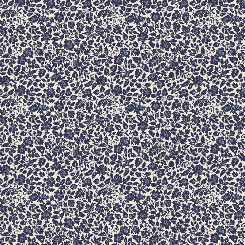44 Freedom Rings - Navy Flower Field Cotton (R651376D-NAVY) - Sold in UNITS of 1/4 metre