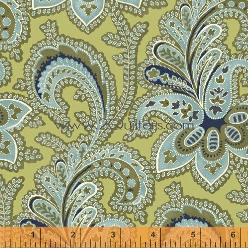 *Closeout Sale* Ariana, Large Paisley (celery), 48 (Last Piece)