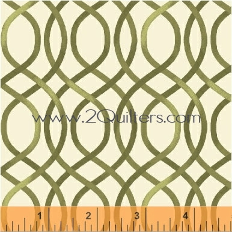 *Closeout Sale* Ariana, Trellis (olive), per half-yard