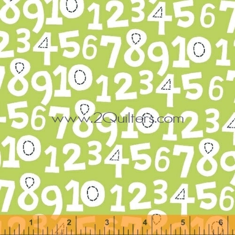 *Closeout Sale* Color and Count, Counting (green), per half-yard