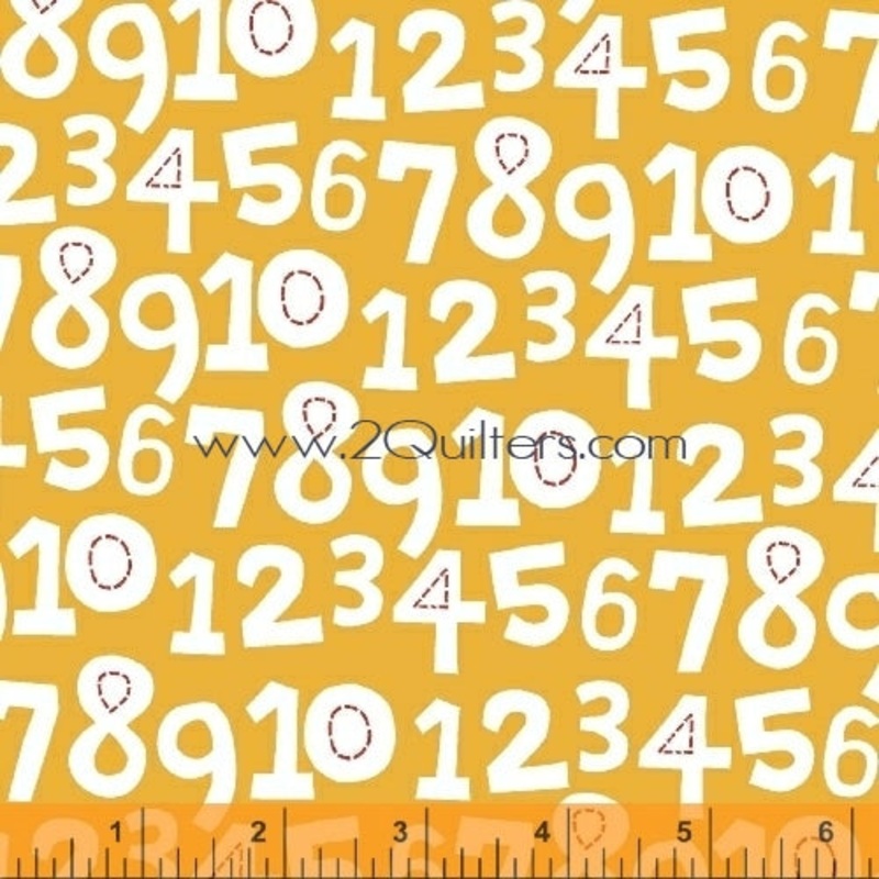 *Closeout Sale* Color and Count, Counting (orange), per half-yard