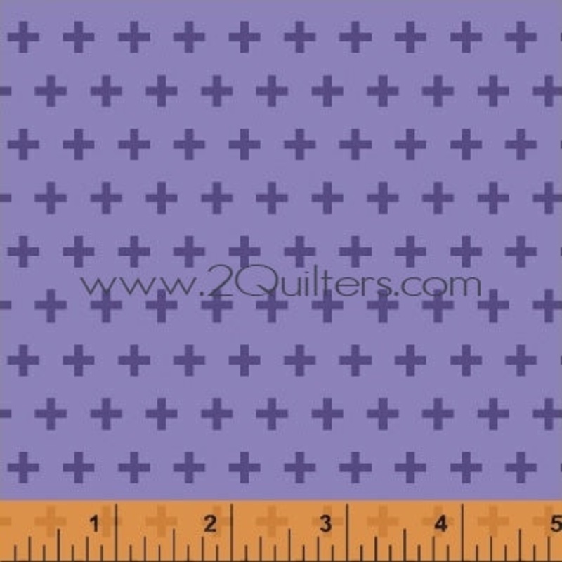 *Closeout Sale* Meet the Royal Court, Crosses (purple), per half-yard