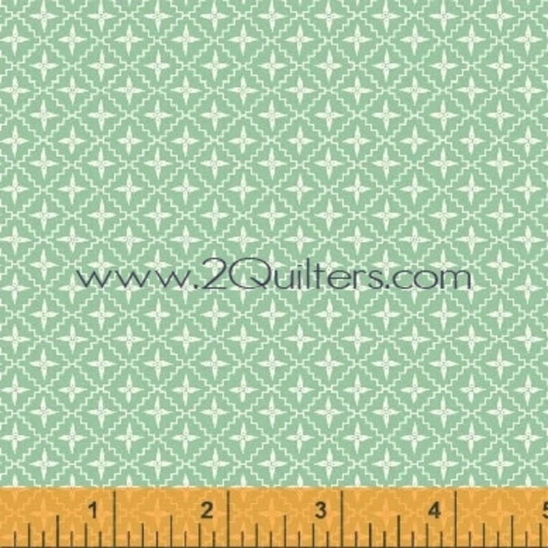 *Closeout Sale* Modern Country Diamond Stars (mint), per half-yard