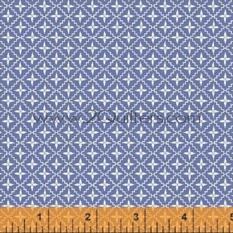 *Closeout Sale* Modern Country Diamond Stars (periwinkle), per half-yard