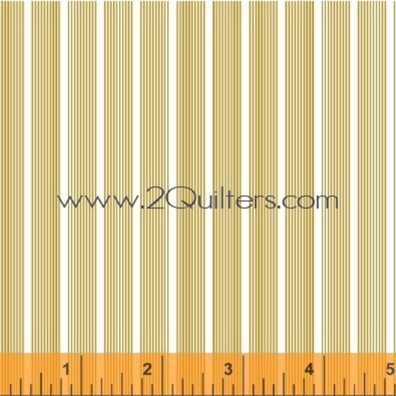 *Closeout Sale* Modern Country Fine Line Stripes (cheddar), per half-yard