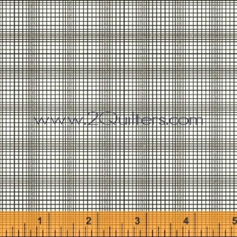 *Closeout Sale* Modern Country Plaid (charcoal), per half-yard