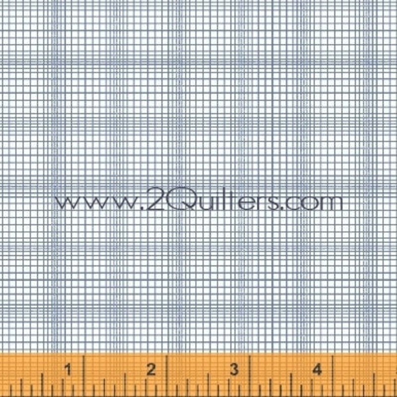 *Closeout Sale* Modern Country Plaid (periwinkle), per half-yard