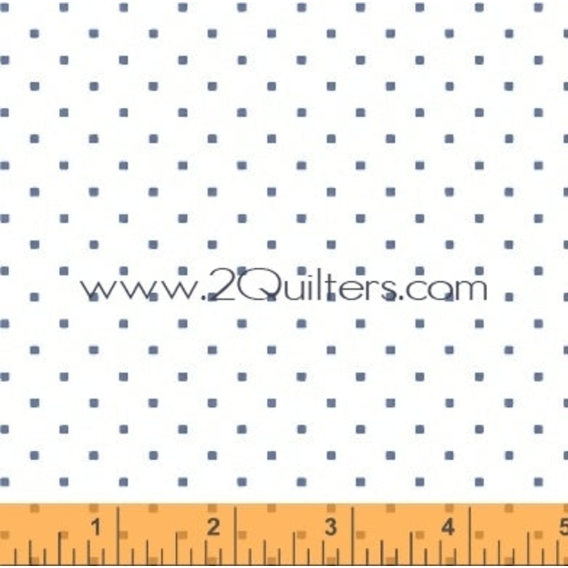 *Closeout Sale* Modern Country Squares (periwinkle), per half-yard