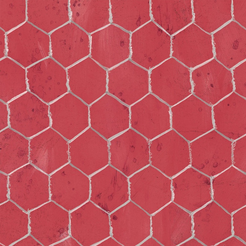 Red Chicken Wire 108 Cotton (CSCW05729-R) - Sold in UNITS of 1/4 metre