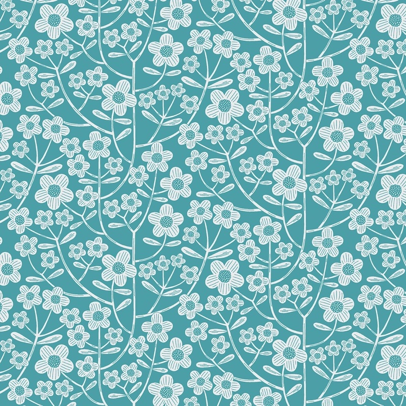 Brynn Turquoise 108 Cotton (16450WB-84) - Sold in UNITS of 1/4 metre
