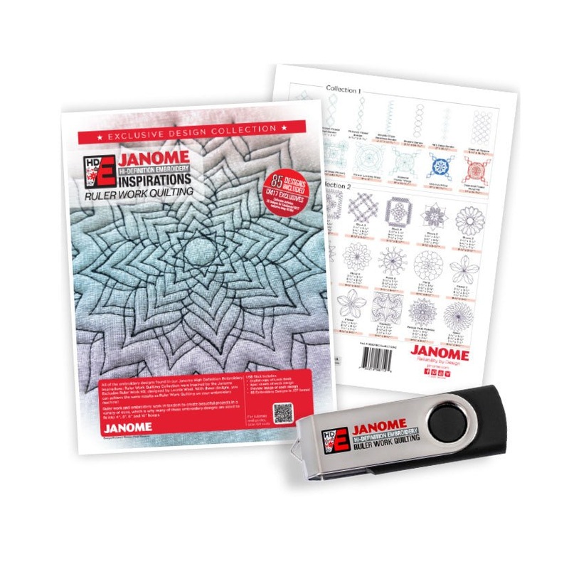 Janome Embroidery Designs Inspired by Ruler Work