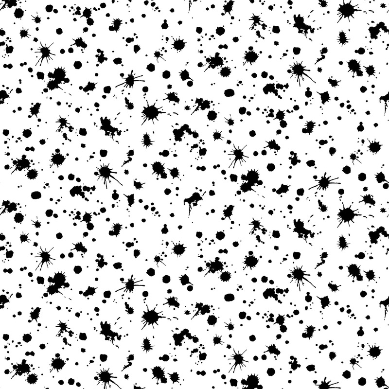 White/Black Splashes 108 Cotton (8239S-09) - Sold in UNITS of 1/4 metre
