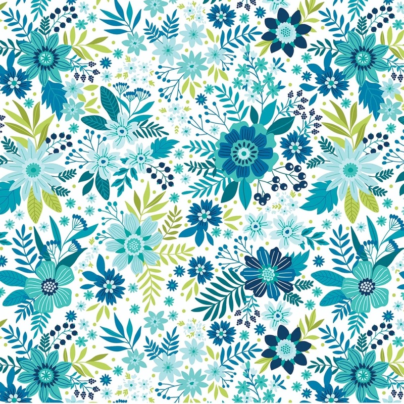 Daybreak Teal | 108 Cotton (17100WB-84) - Sold in UNITS of 1/4 metre