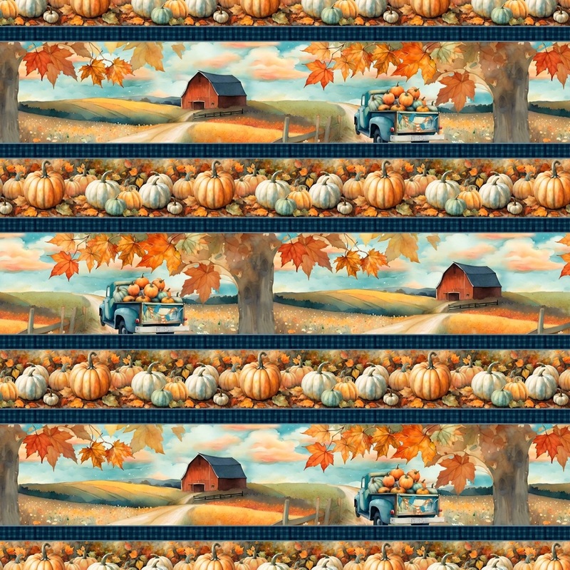 Glorious Fall - Multi Repeating Stripe | 44/45 Cotton (33907-482) - Sold in UNITS of 1/4 metre