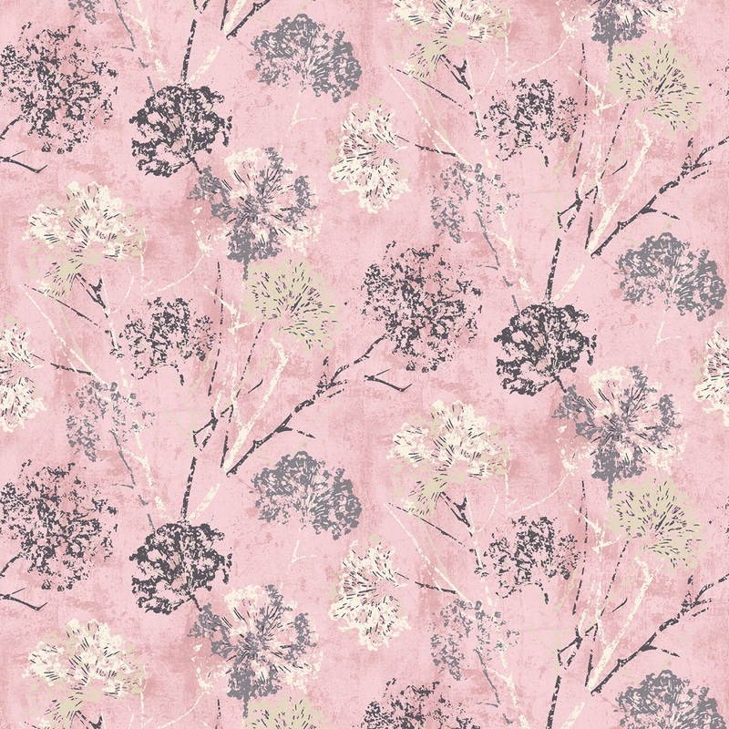 Powder Pink Dandelion Stamp  | 108 Cotton (8276S-20) - Sold in UNITS of 1/4 metre