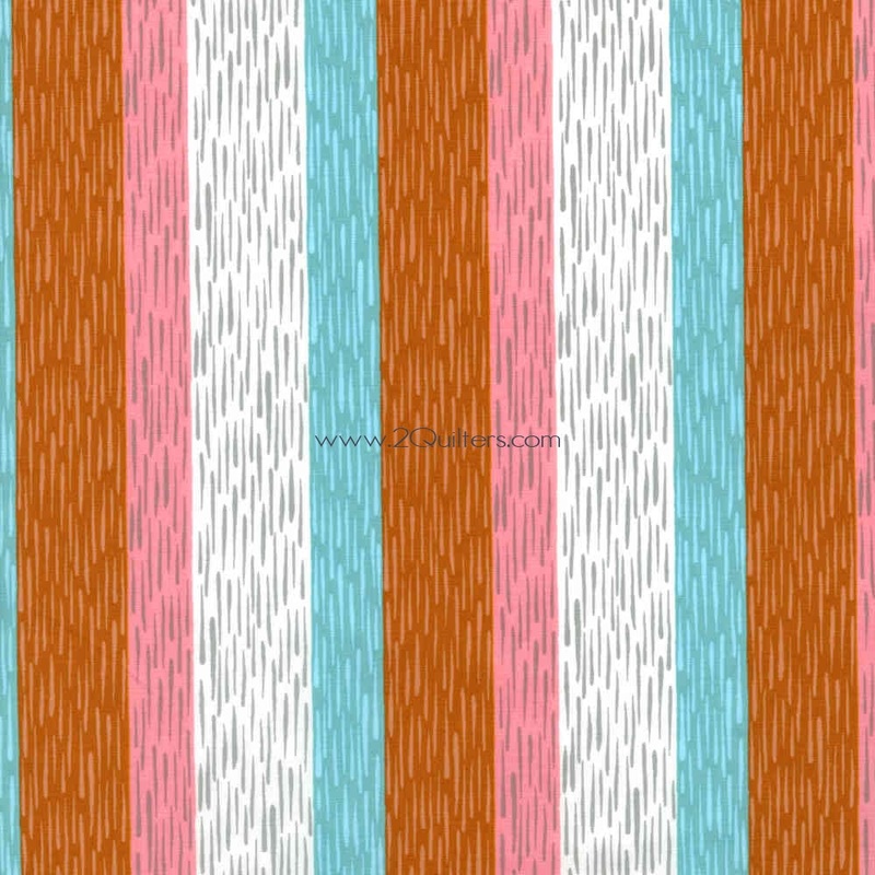 *Closeout Sale* Cotton + Steel, Homebody, Stripe, Orange, per half-yard