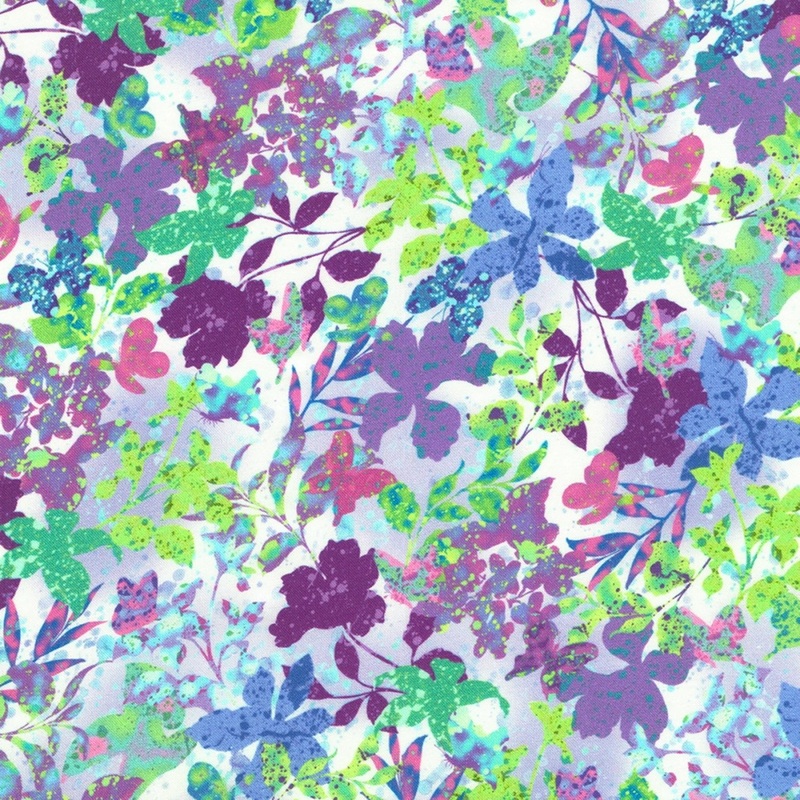 Floral Lilac from Robert Kaufman | 108 Cotton (SRKDX2195921) - Sold in UNITS of 1/4 metre