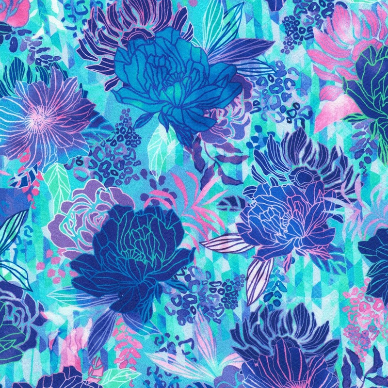 Lagoon from Robert Kaufman | 108 Cotton (SRKDX2197071) - Sold in UNITS of 1/4 metre