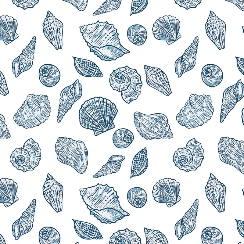 Ocean Oasis by Diane Labombarbe Collection | 108 Cotton (WB15997R-WHITE) - Sold in UNITS of 1/4 metre