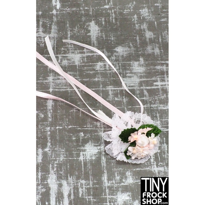 12 Fashion Doll Reproduction Wedding Day Lace and Flower Bouquet