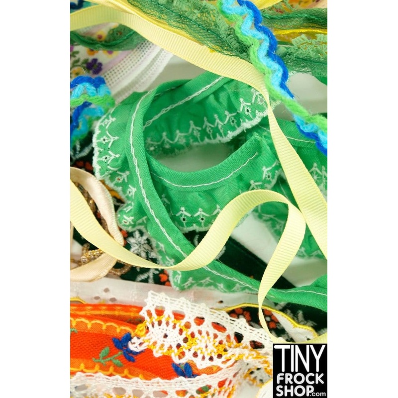 12 Fashion Doll Trim Pack Yellow Green