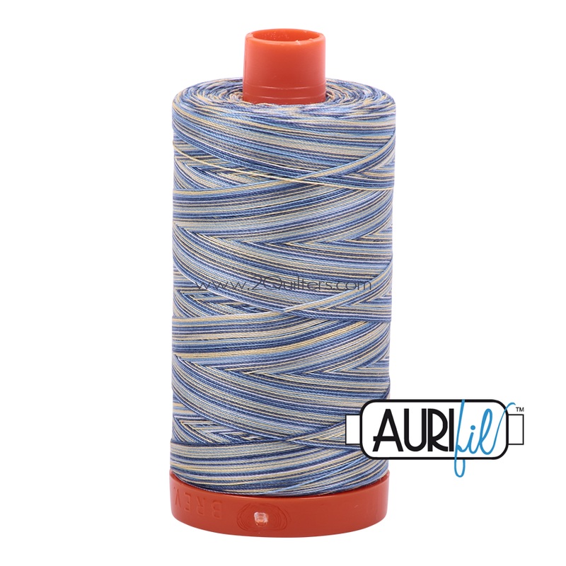 Aurifil 50wt Thread - Large spool Lemon Blueberry - Variegated #4649