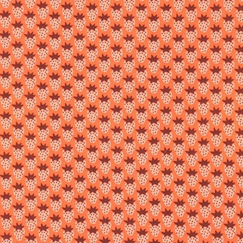 *Closeout Sale* Berry Season, Berries in Orange, per half-yard