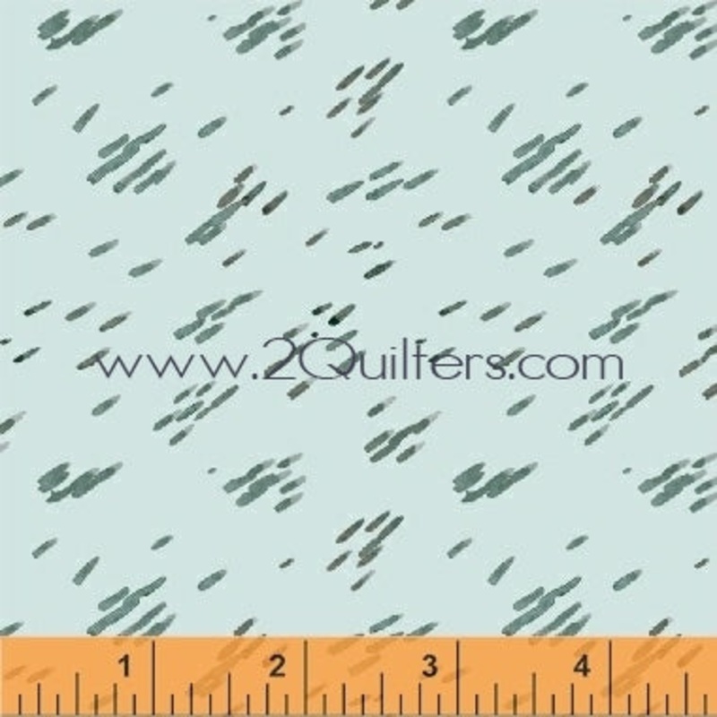*Closeout Sale* Enchanted Forest, Quill in Aqua, per half-yard