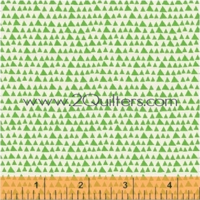 *Closeout Sale* Hand Picked, Triangles in Green, 34 (Last Piece)