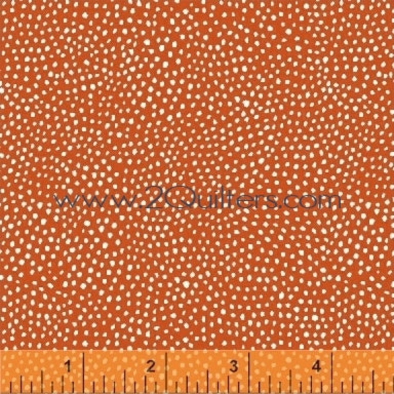*Closeout Sale* Paint The Town Organic Cotton, Dots in Orange, 72 (LAST PIECE)