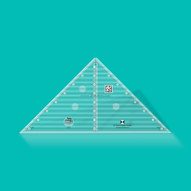 Creative Grids 90 Degree Quarter-Square Triangle Quilt Ruler