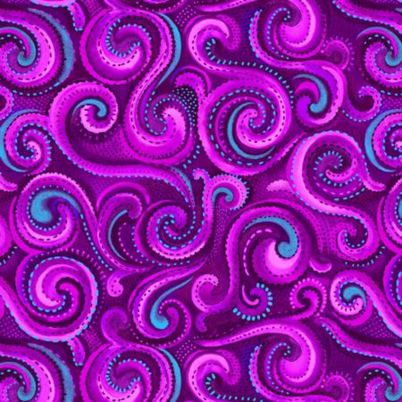 Amethyst Water Swirl 108 Cotton (8021S-51) - Sold in UNITS of 1/4 metre