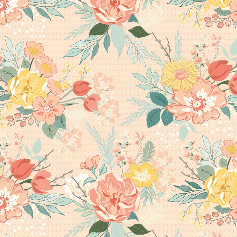 Blush New Beginnings by Sandy Gervais Collection | 108 Cotton ( WB15759R-BLUSH) - Sold in UNITS of 1/4 metre