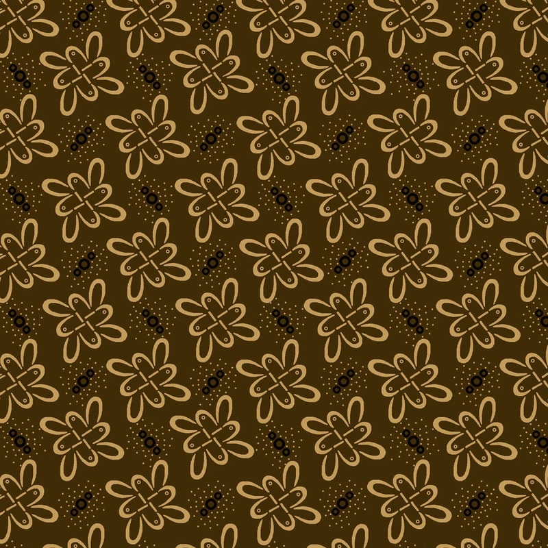 Brown Filagree Geo  | 43/44 Cotton (1063-33) - Sold in UNITS of  metre