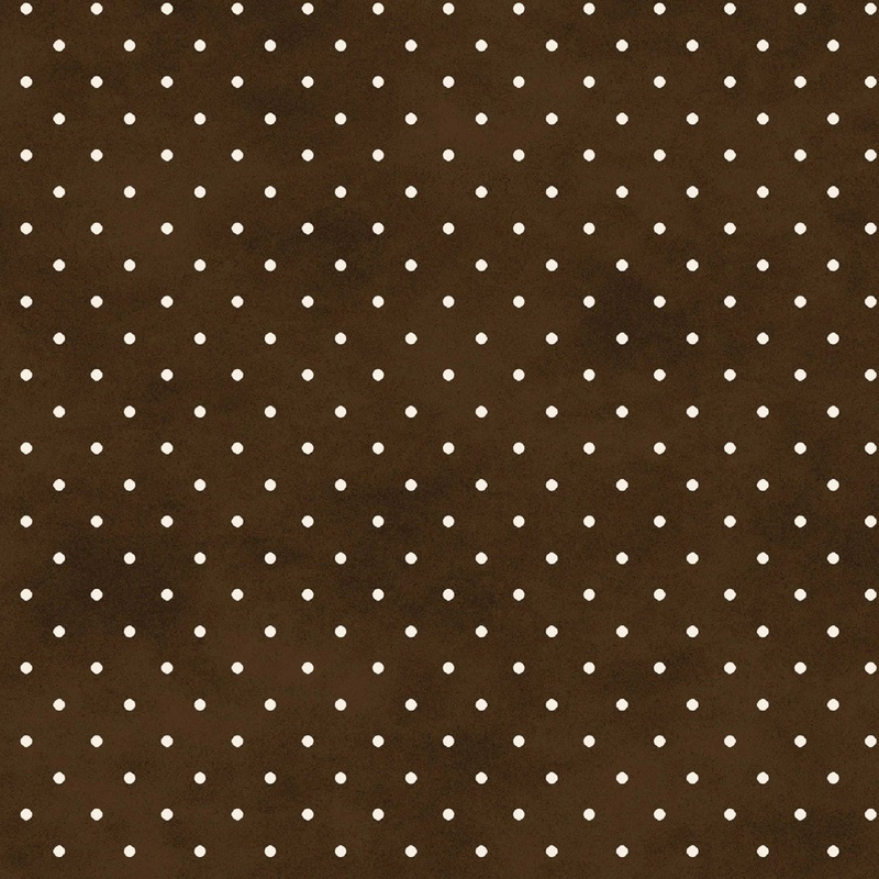 Chocolate Brown Classic Dot  | 43/44 Cotton (609M-AJ) - Sold in UNITS of  metre