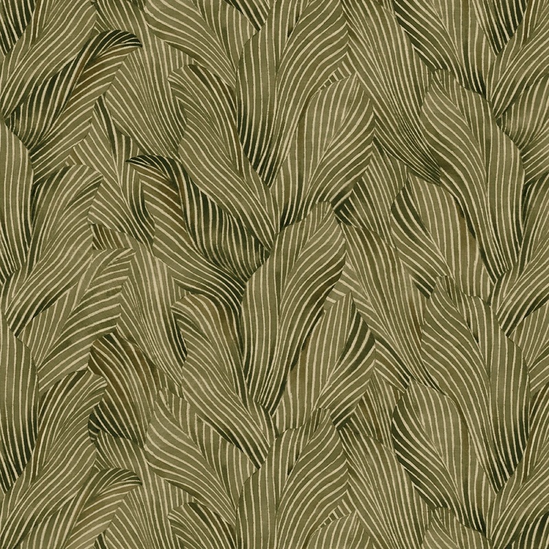 Earth Tones by P&B Textiles Collection - Tonal Leaves | 108 Cotton (EARW05785-M)  Sold in UNITS of  metre