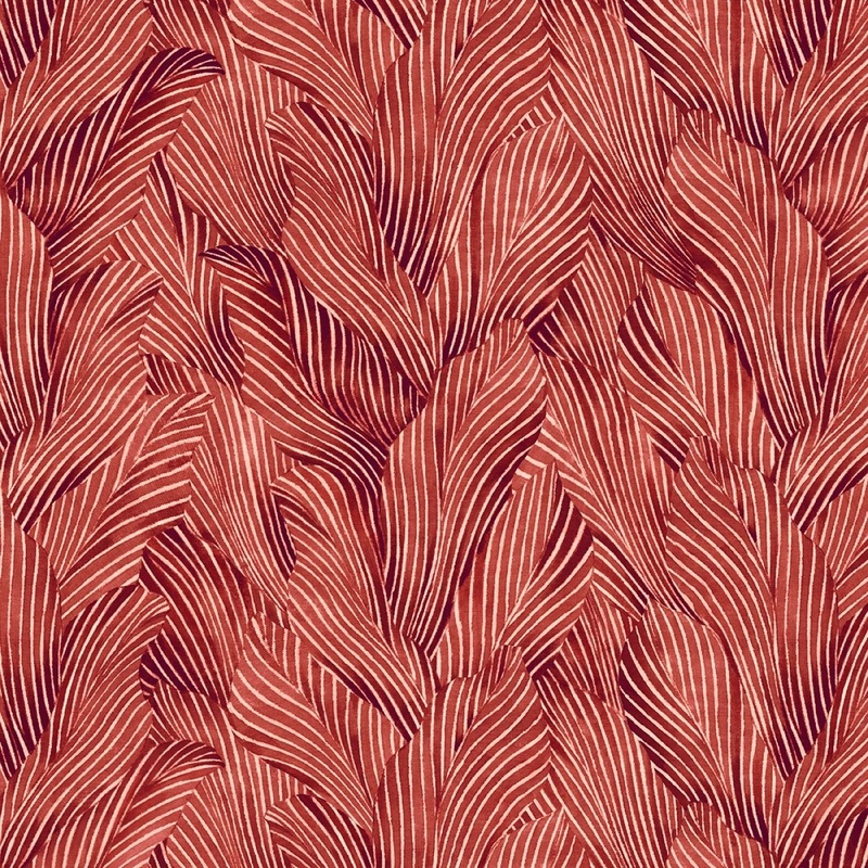Earth Tones by P&B Textiles Collection - Tonal Leaves | 108 Cotton (EARW05785-R)  Sold in UNITS of  metre