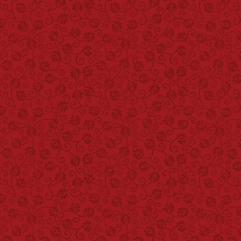 Red on Red Dancing Buds | 43/44 Cotton (39087-333) - Sold in UNITS of  metre