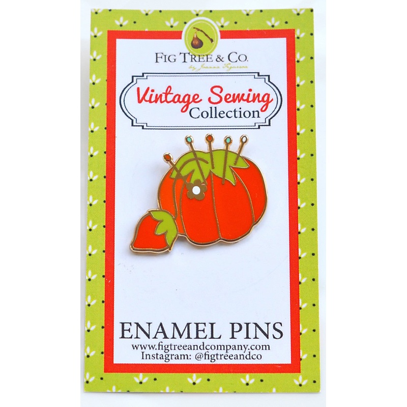 Farmhouse series #4: Tomato Pincushion Enamel Pin