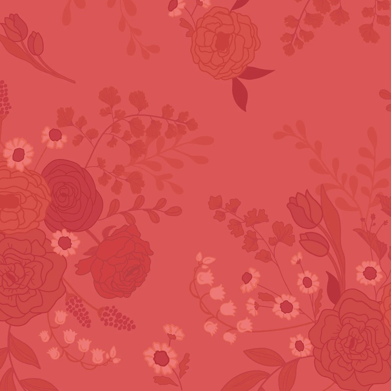 First Blooms by Heather Peterson Collection - Tonal Floral Berry | 108 Cotton (WB16331R-BERRY) - Sold in UNITS of 1/4 metre