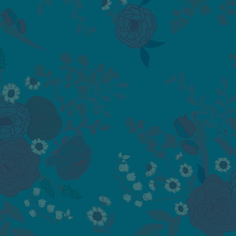 First Blooms by Heather Peterson Collection - Tonal Floral Denim | 108 Cotton (WB16331R-DENIM) - Sold in UNITS of 1/4 metre