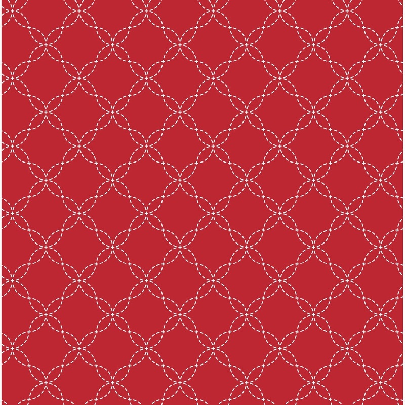 Lattice Red | 43/44 Cotton (MAS8209-R2) - Sold in UNITS of  metre