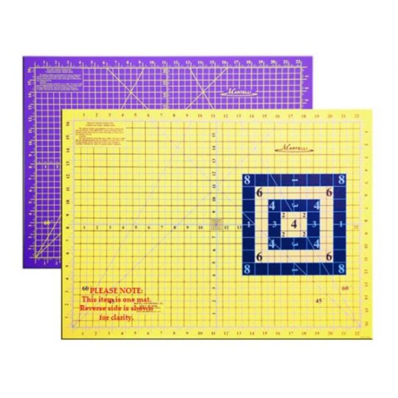 Martelli Rotary Self-healing Cutting Mat 2-Colour Contrasting Mat 18x24 (small)
