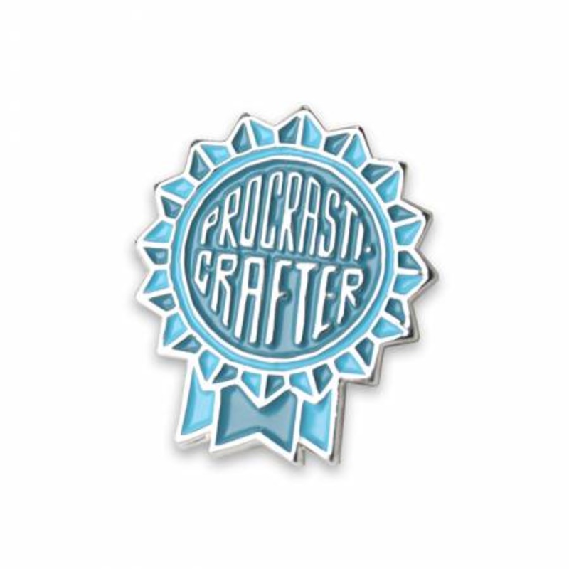 Procrasticrafter Enamel Pin, Maker Valley