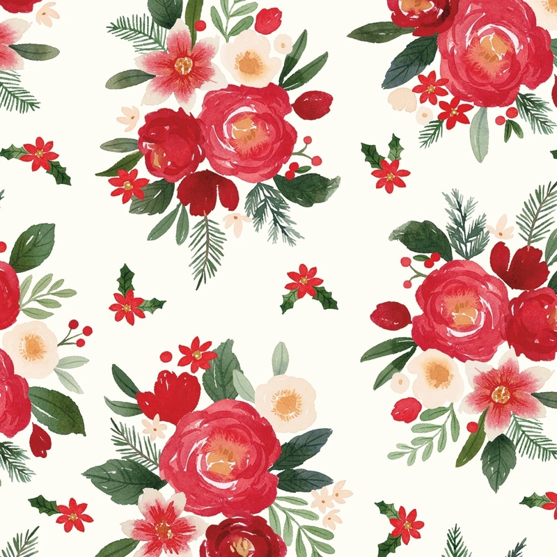 Charming Christmas - Floral Cloud | 108 Cotton (WB16358R-CLOUD) - Sold in UNITS of 1/4 metre