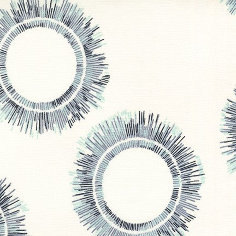 *Closeout Sale* Winter Shimmer, White Circles, per half-yard (with Metallic Accents)