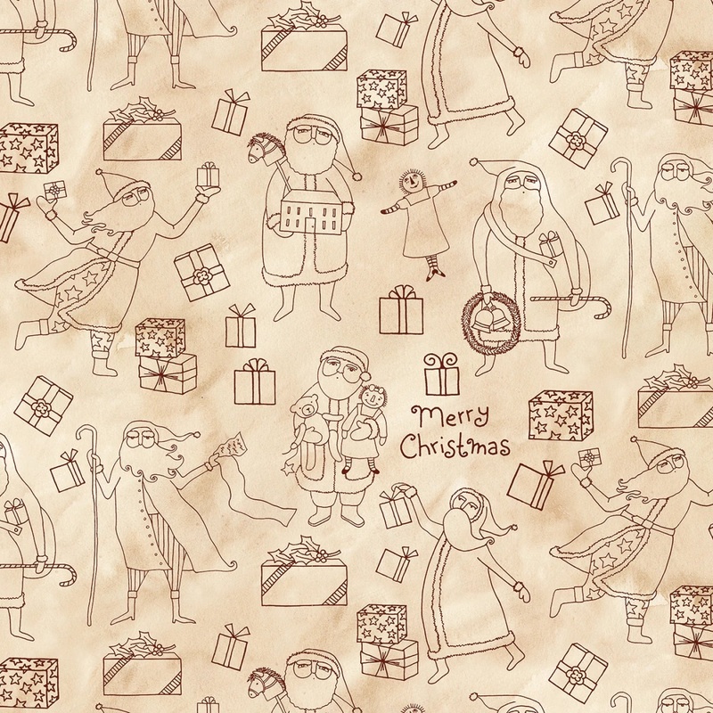 Naughty or Nice - Santas and Gifts Parchment | 108 Cotton (WB16268R-PARCHMENT) - Sold in UNITS of 1/4 metre
