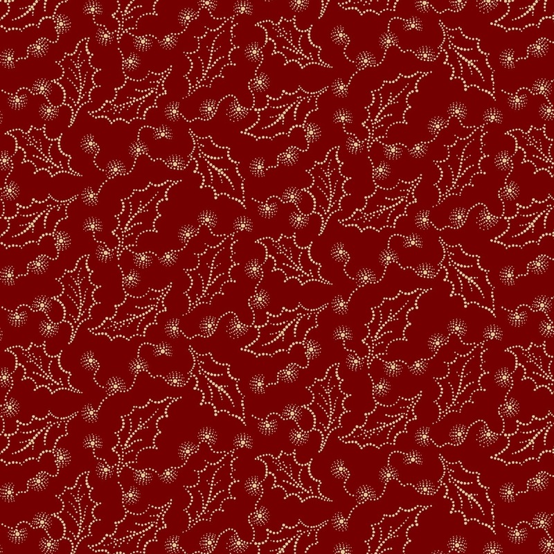 Red Holly | 108 Cotton (QB111337D-RED) - Sold in UNITS of 1/4 metre
