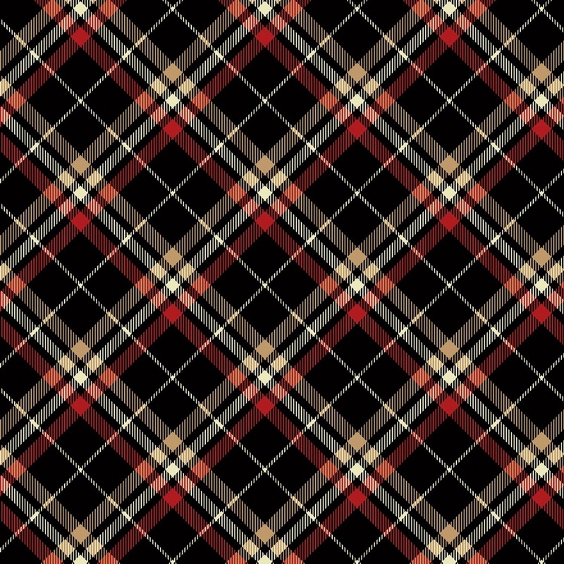 Tartan Plaid  - Black | 108 Cotton (14992WB-12) - Sold in UNITS of 1/4 metre